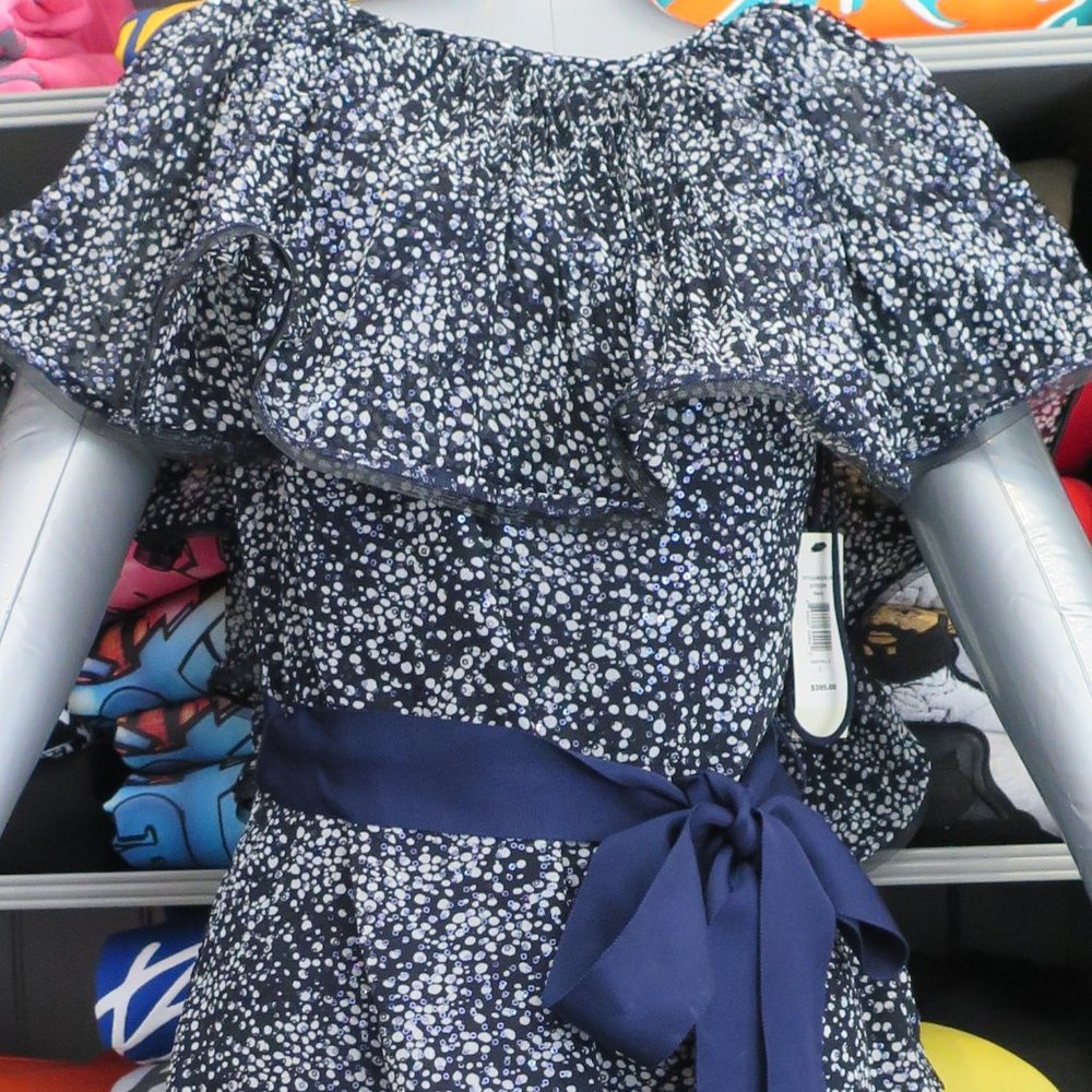 Badgley Mischka Sequins Blouse w/ tags sz L